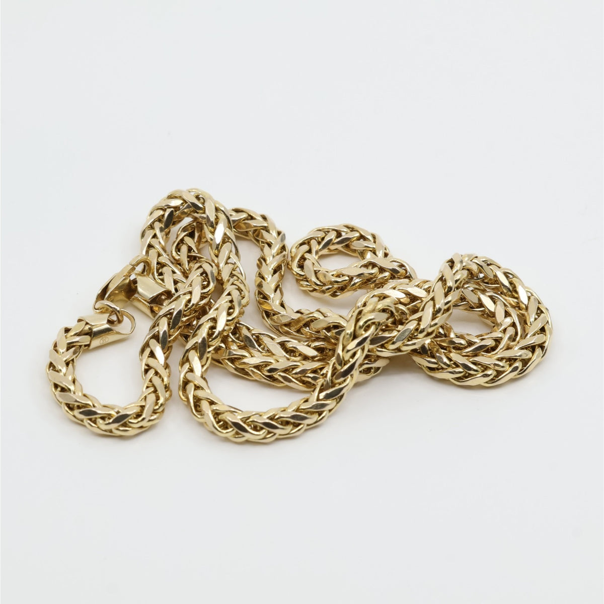 10K Yellow Gold Rounded Franco Link Chain Necklace