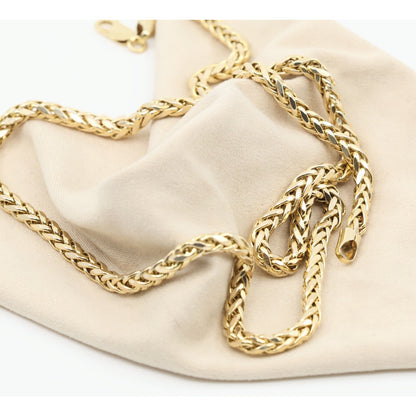 10K Yellow Gold Rounded Franco Link Chain Necklace