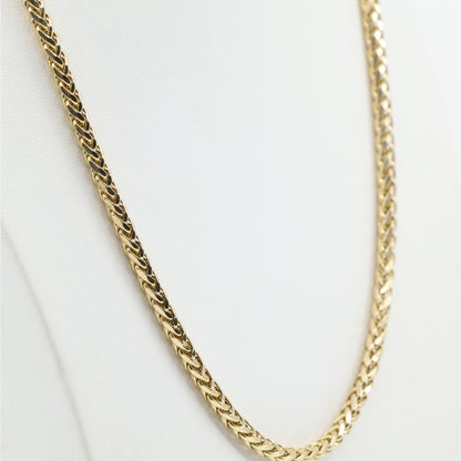 10K Yellow Gold Rounded Franco Link Chain Necklace