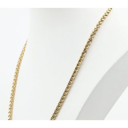 10K Yellow Gold Rounded Franco Link Chain Necklace