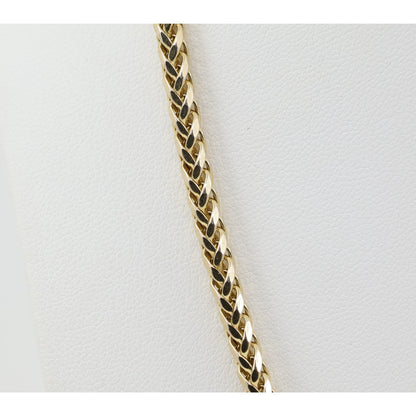 10K Yellow Gold Rounded Franco Link Chain Necklace