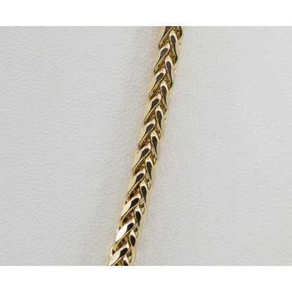 10K Yellow Gold Rounded Franco Link Chain Necklace