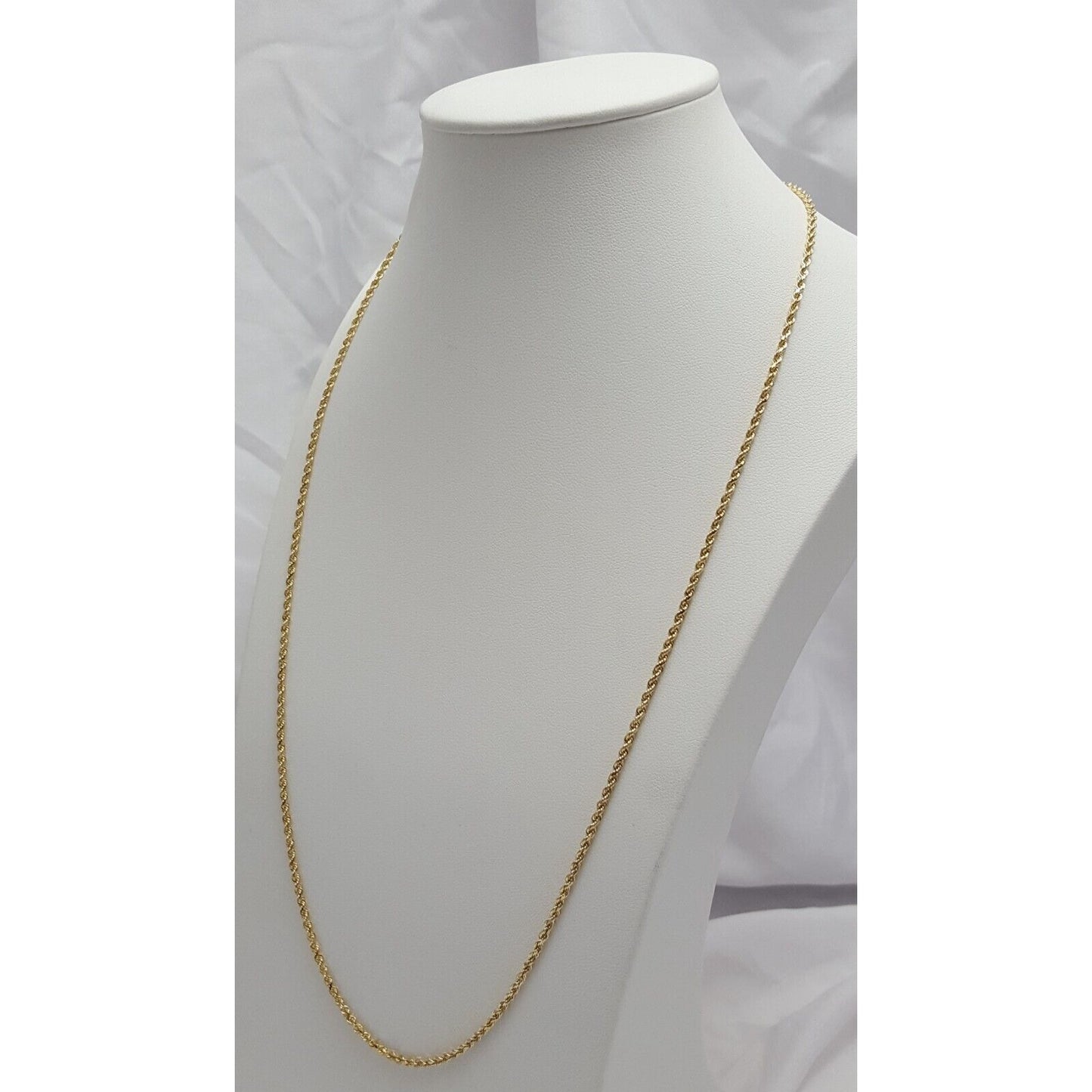 10K Yellow Gold Rope Chain Necklace