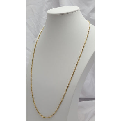 10K Yellow Gold Rope Chain Necklace