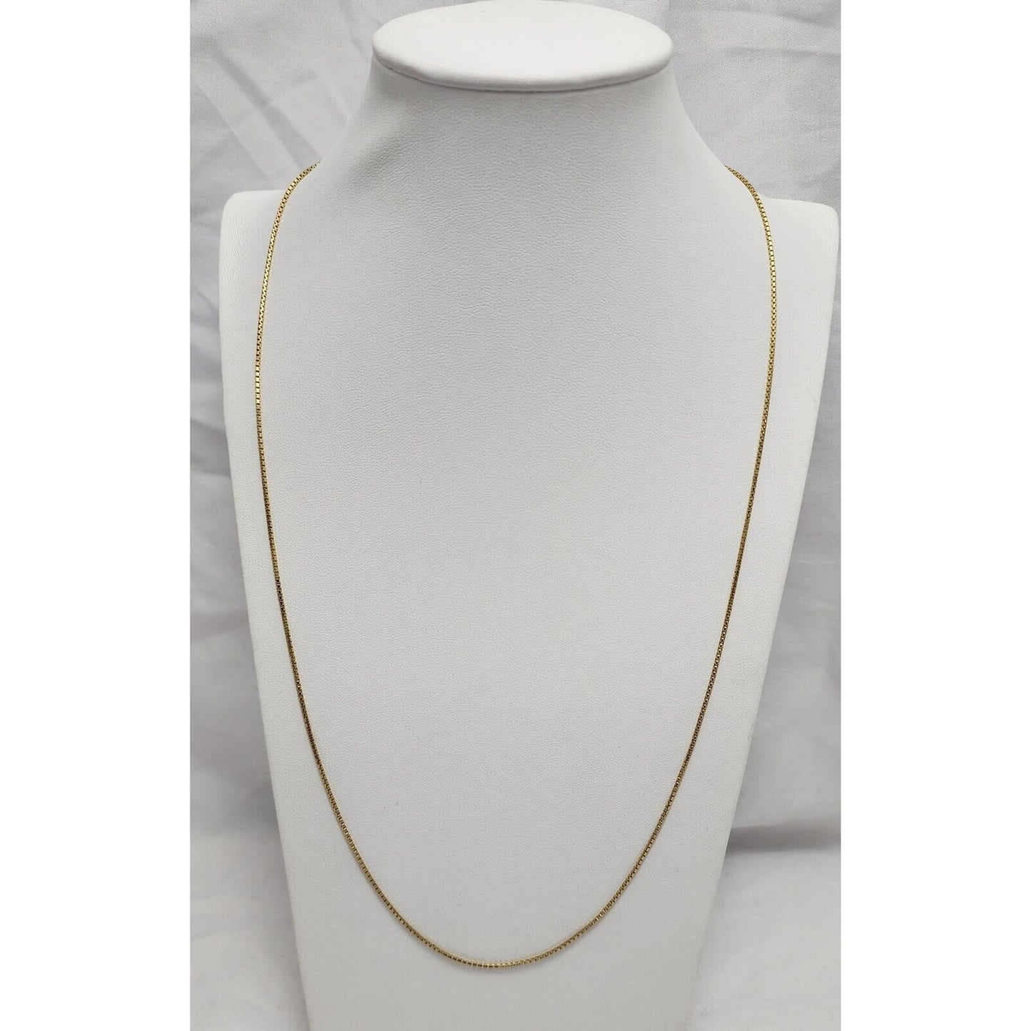 14K Yellow Gold Box Link Chain Necklace