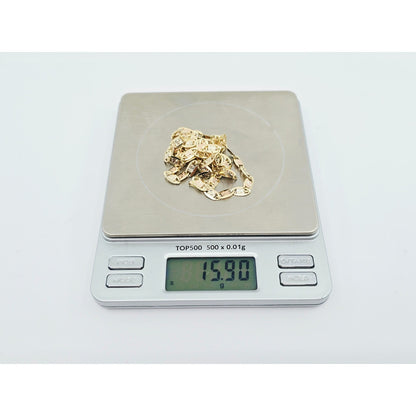 14K Tri Tone Gold Diamond Cut Valentino Link Chain Necklace
