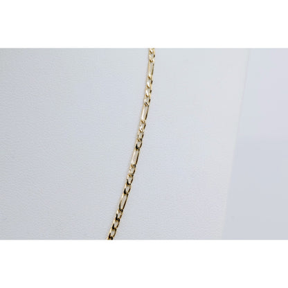 14K Yellow Gold Figaro Link Chain Necklace