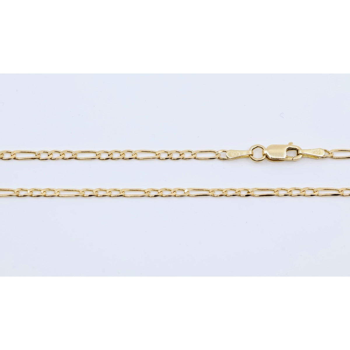 14K Yellow Gold Figaro Link Chain Necklace