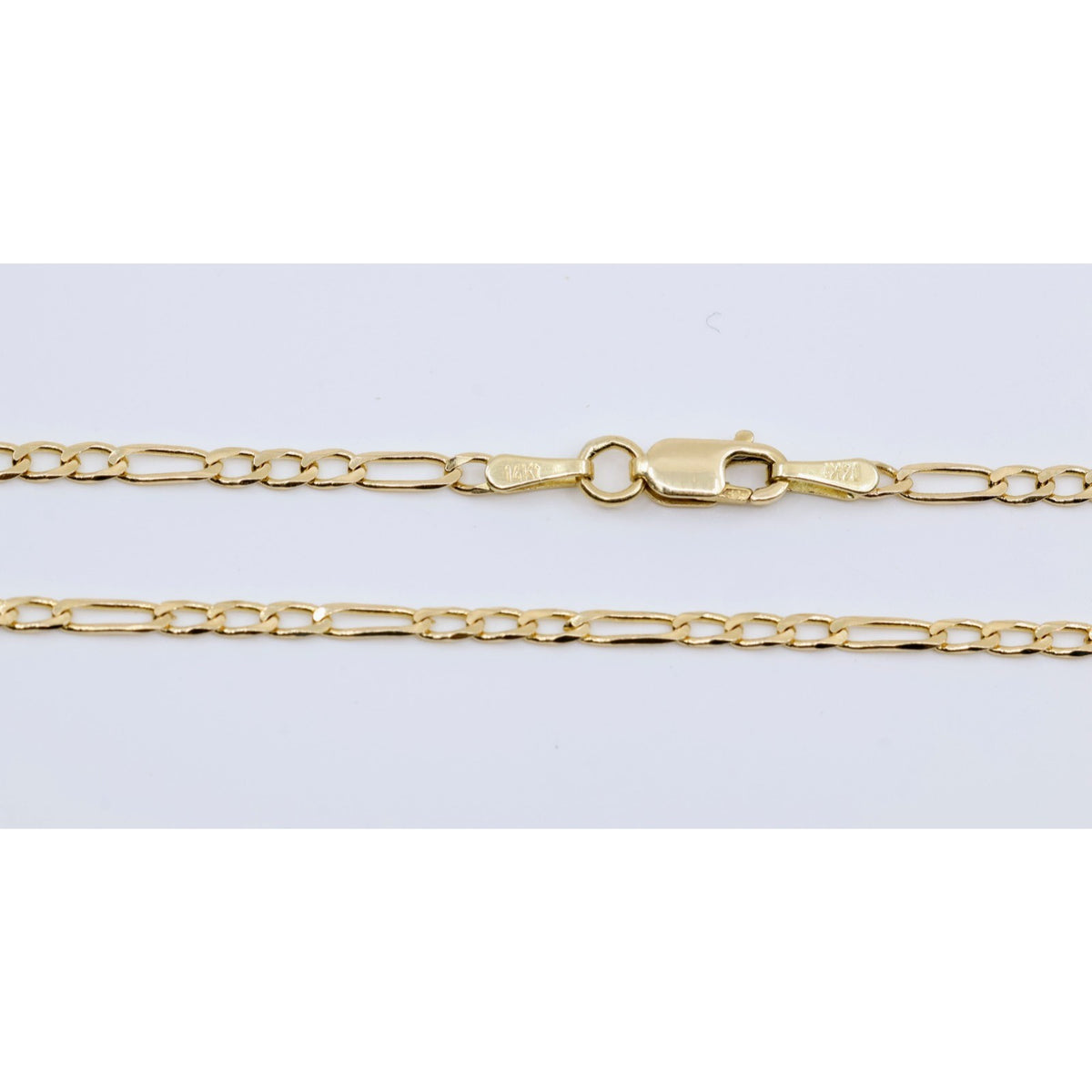 14K Yellow Gold Figaro Link Chain Necklace