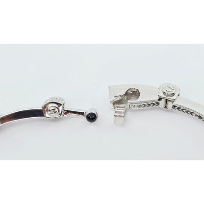 Philippe Charriol Alor 4 18k White Gold Pave Diamond Bracelet