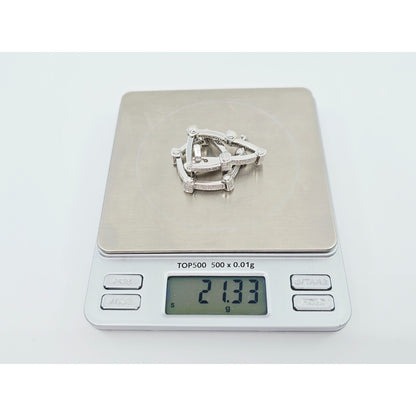 Philippe Charriol Alor 4 18k White Gold Pave Diamond Bracelet