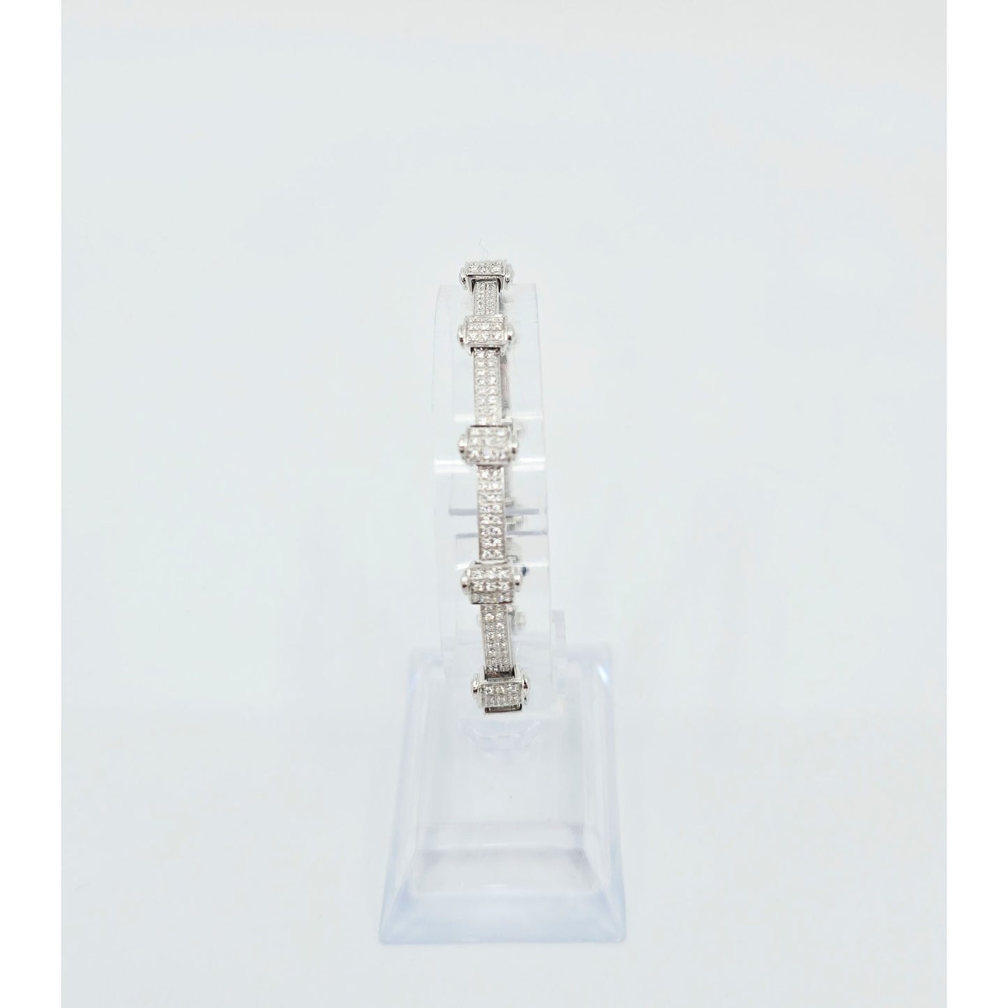 Philippe Charriol Alor 4 18k White Gold Pave Diamond Bracelet