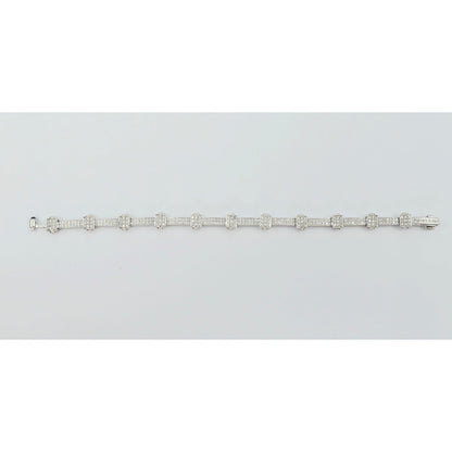 Philippe Charriol Alor 4 18k White Gold Pave Diamond Bracelet