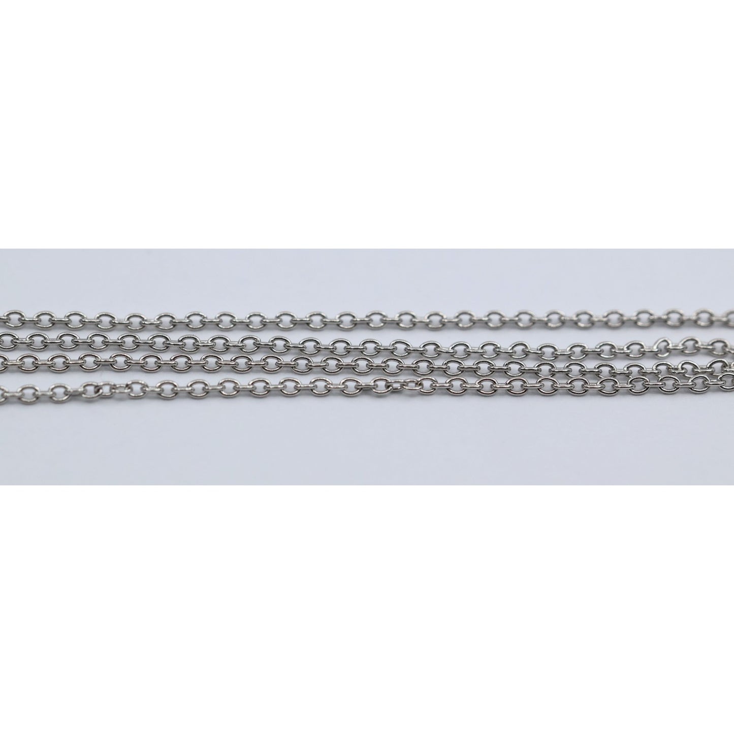 Thin 14K White Gold Cable Link Chain Necklace & Square Diamond Charm Pendant