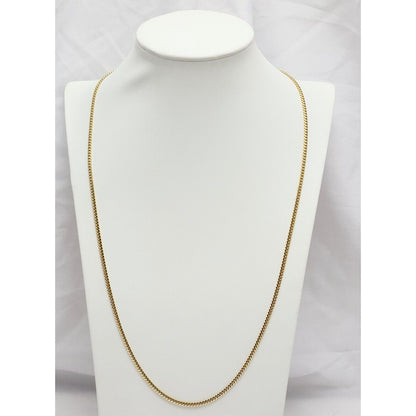 14K Yellow Gold Cuban Link Chain Necklace