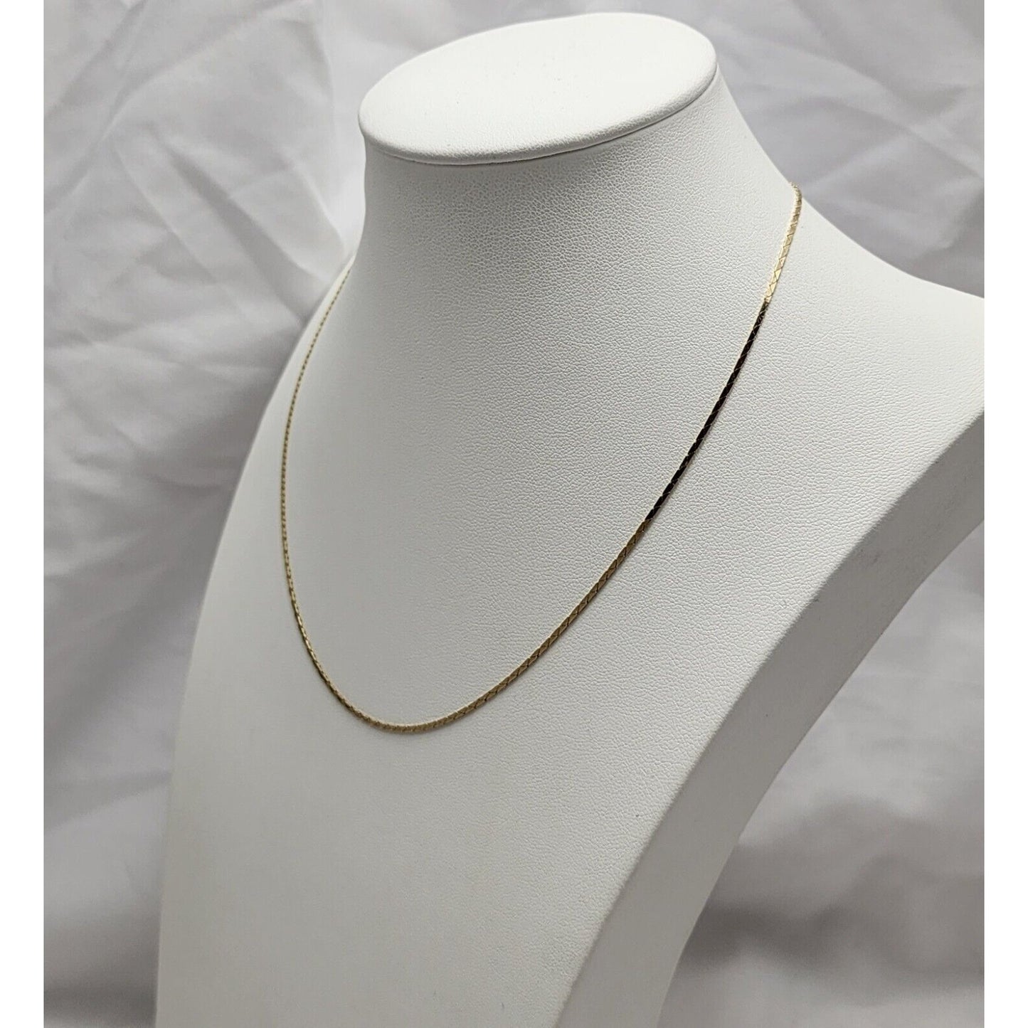 14K Yellow Gold Cobra Link Chain Necklace