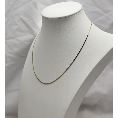 14K Yellow Gold Cobra Link Chain Necklace