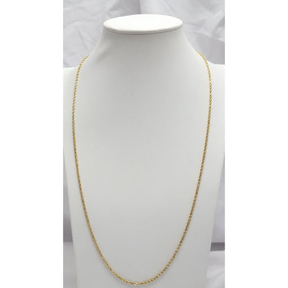 10K Yellow Gold Rope Chain Necklace