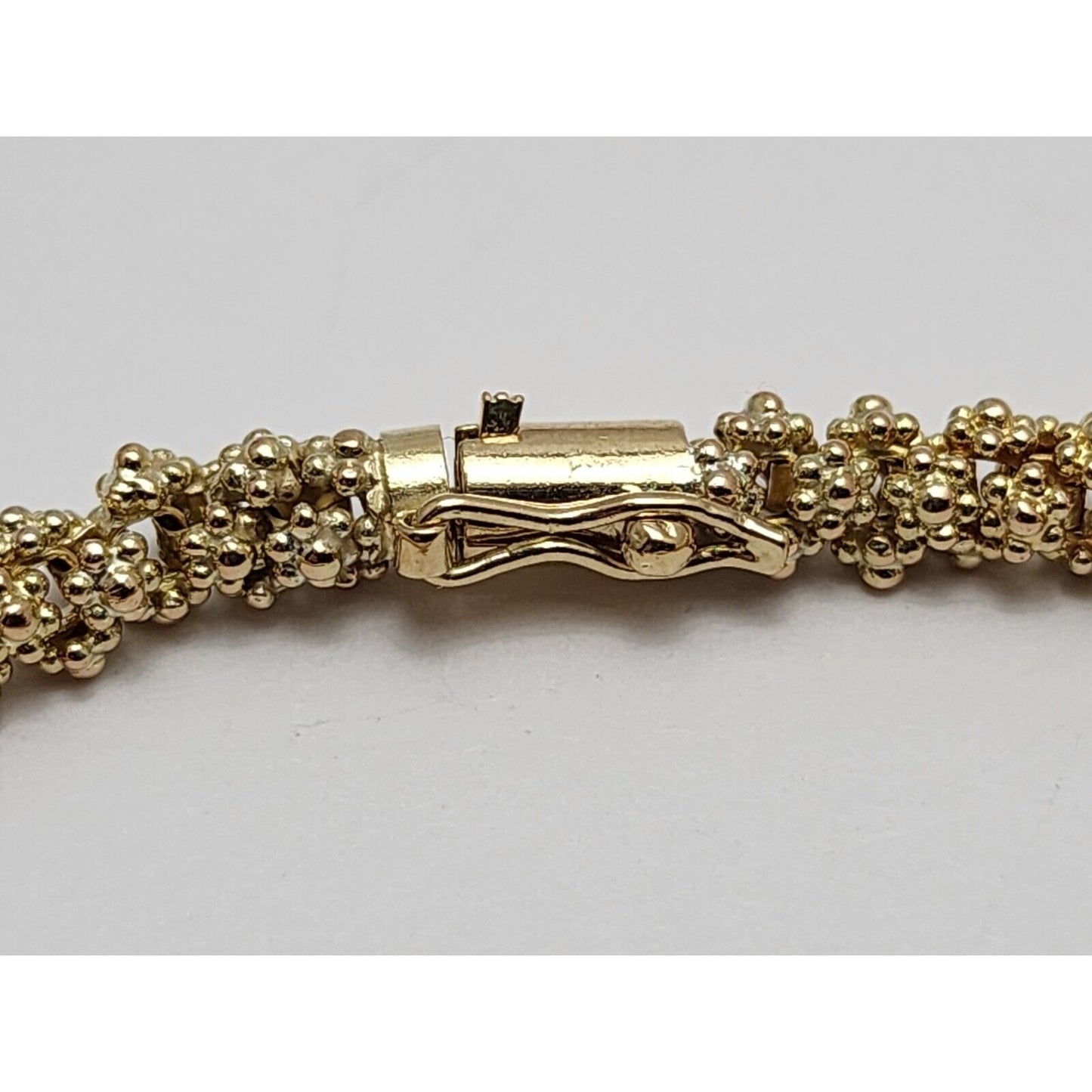 18K Solid Yellow Gold Brushed Radiance Bead Ball Bracelet