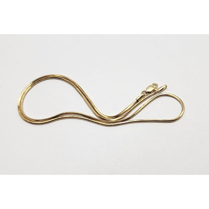 14K Yellow Gold Italy Snake Choker Chain Necklace