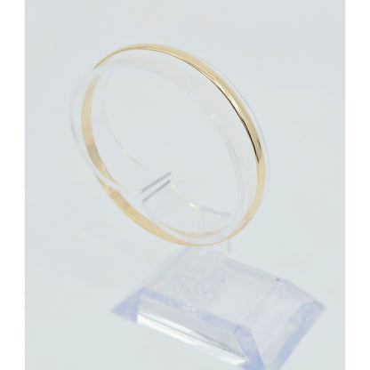 14K Yellow Gold Polished Smooth Bangle Bracelet