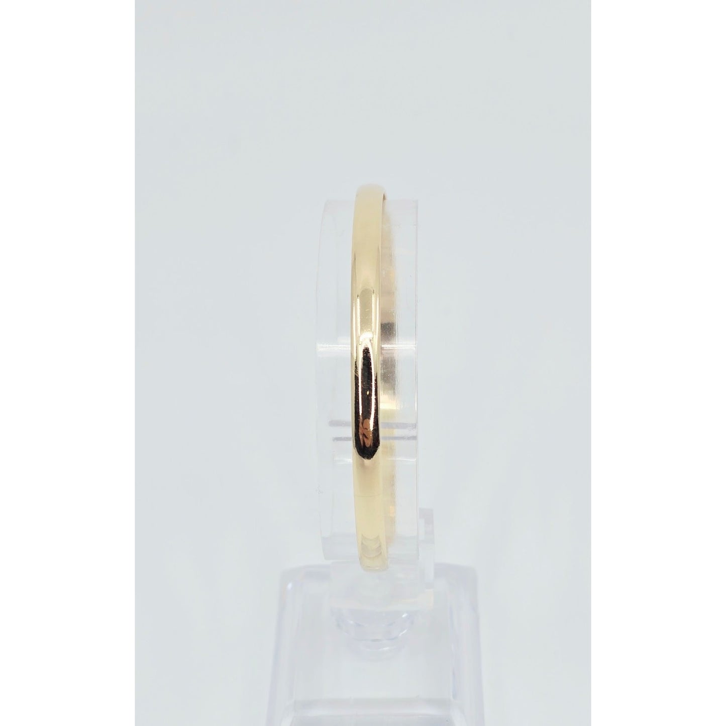 14K Yellow Gold Polished Smooth Bangle Bracelet