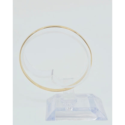 14K Yellow Gold Polished Smooth Bangle Bracelet