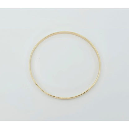 14K Yellow Gold Polished Smooth Bangle Bracelet