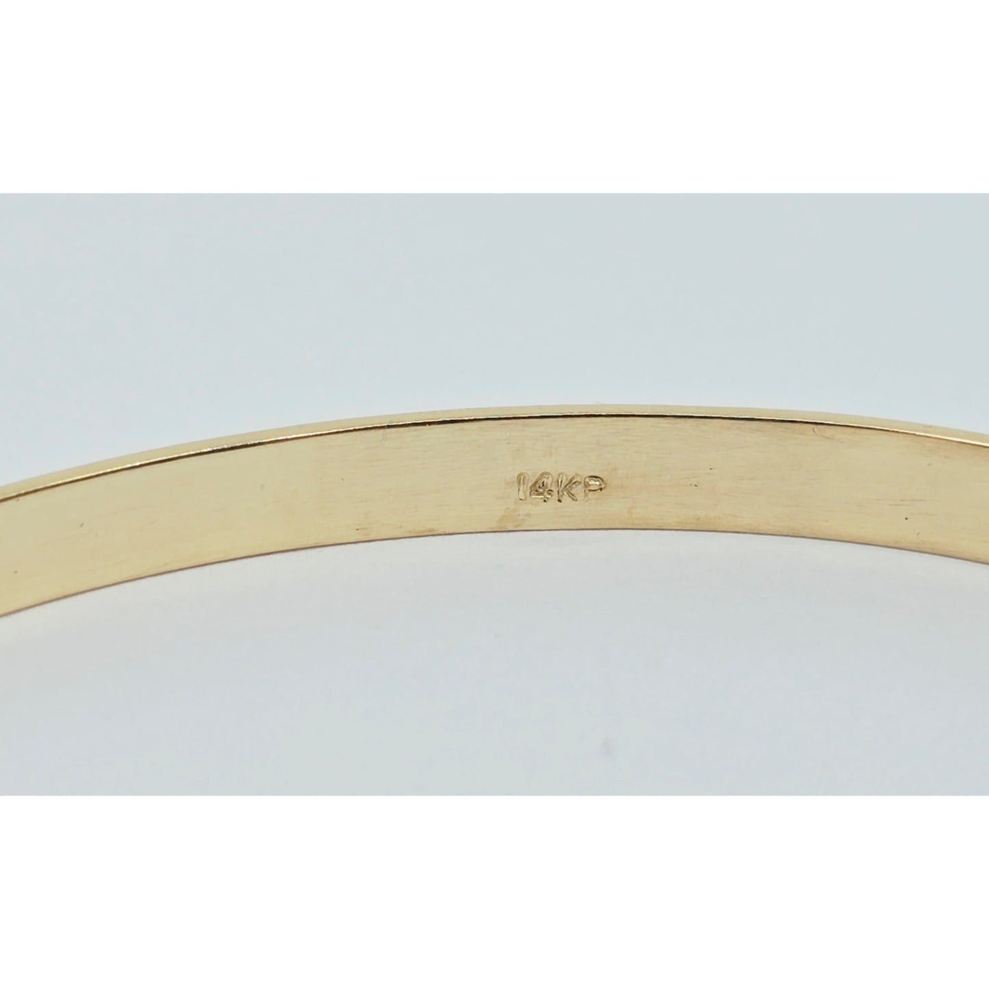 14K Yellow Gold Polished Smooth Bangle Bracelet