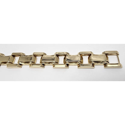 14K Solid Yellow Gold Designer Custom Link Bracelet