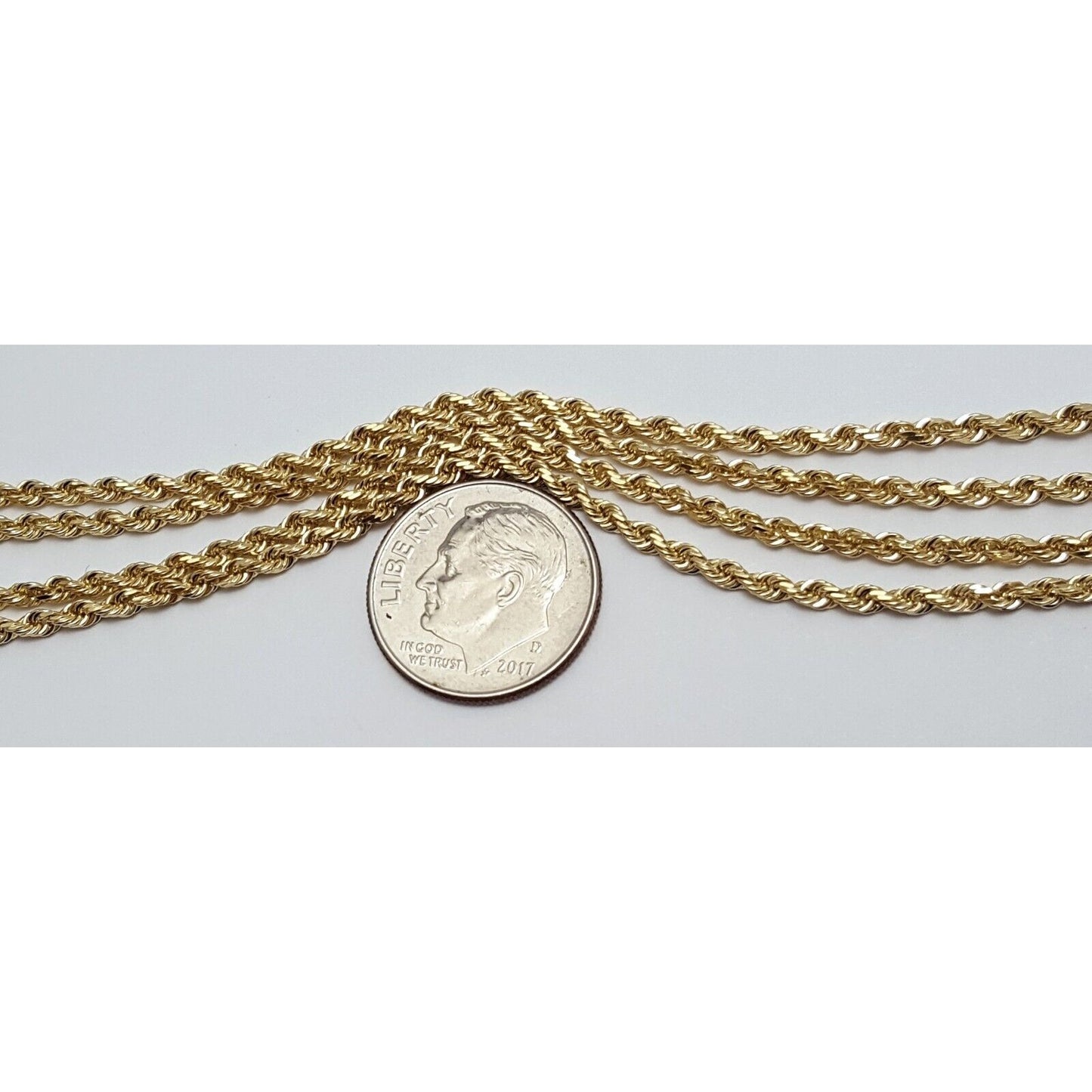 10K Yellow Gold Rope Chain Necklace