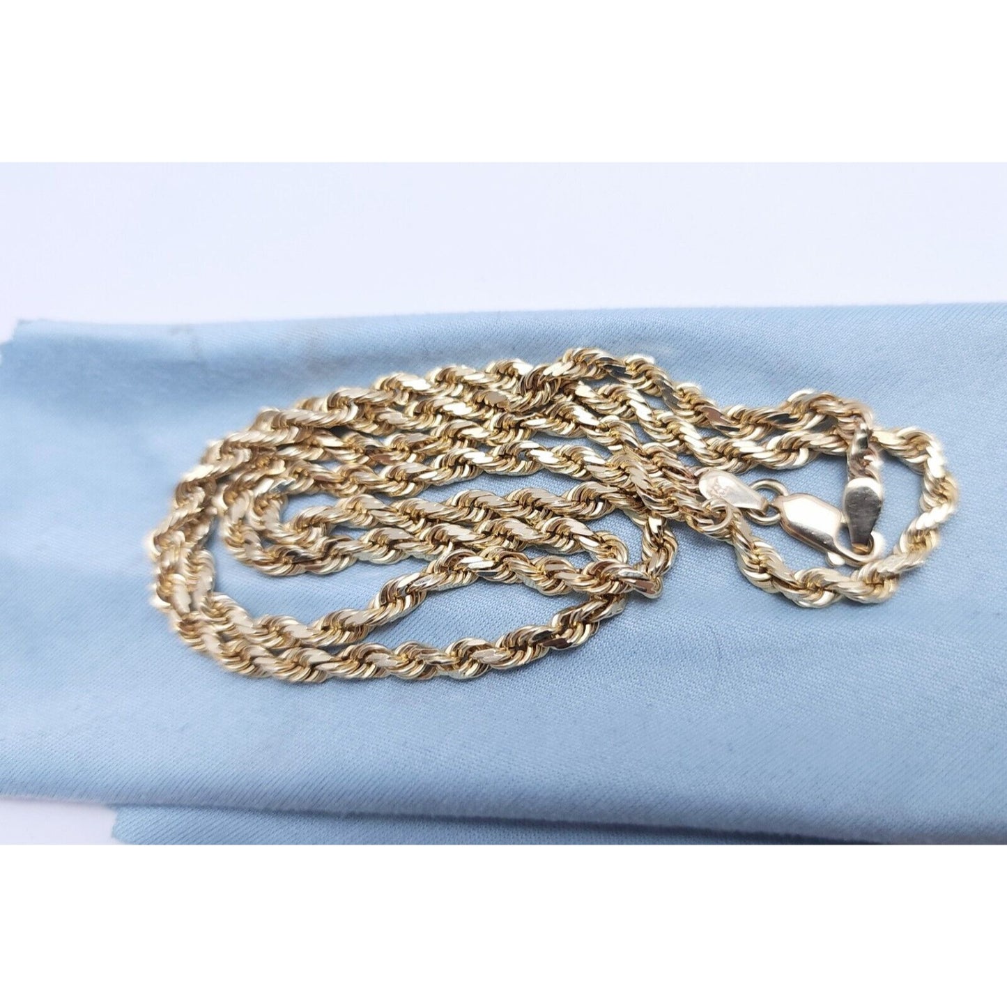 14K Yellow Gold Rope Chain Necklace