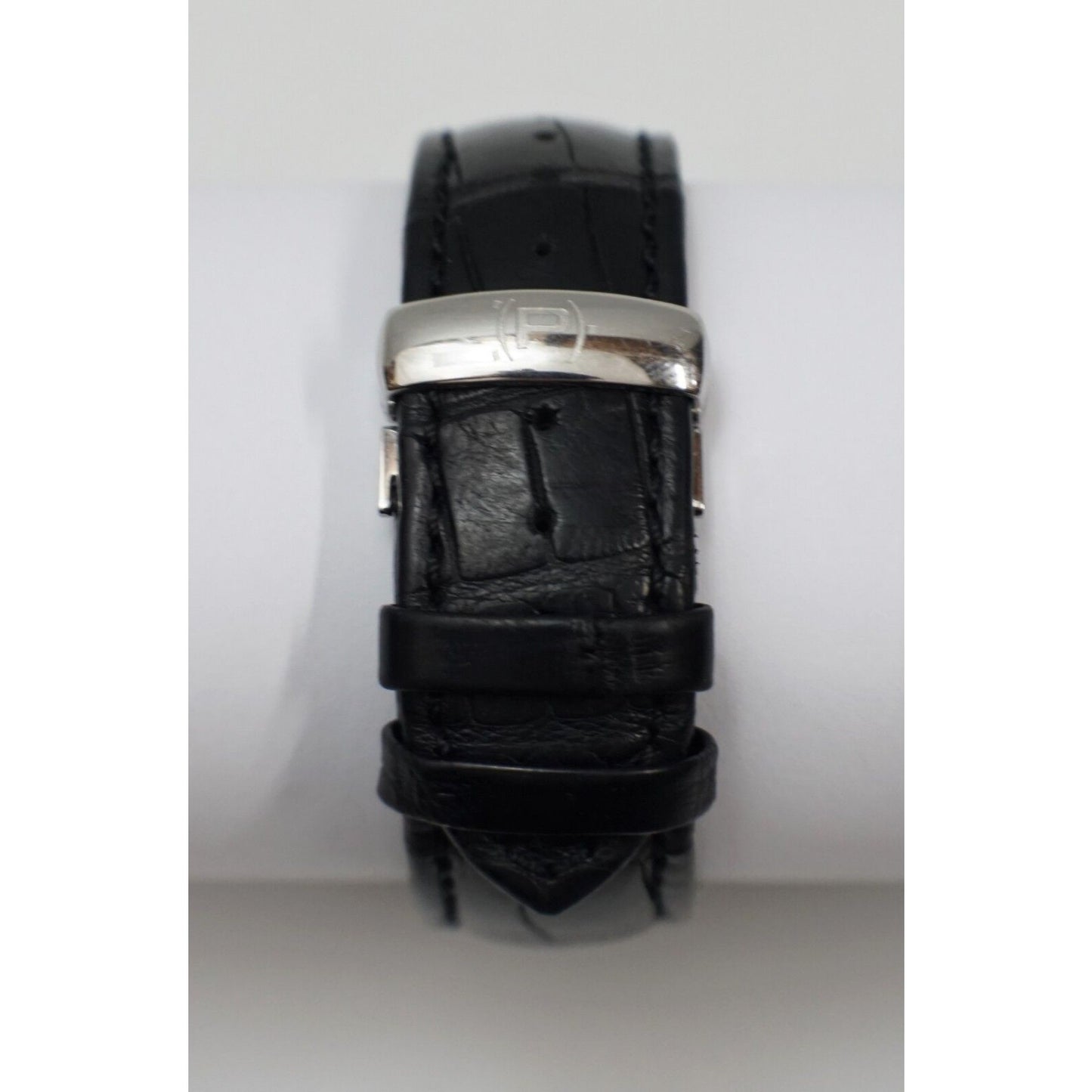 Pippo Perez Cabochon Grand 78 Round Diamond Bezel Black Leather Band