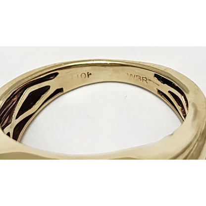 10K Yellow Gold Men's Diamond Cluster Ring