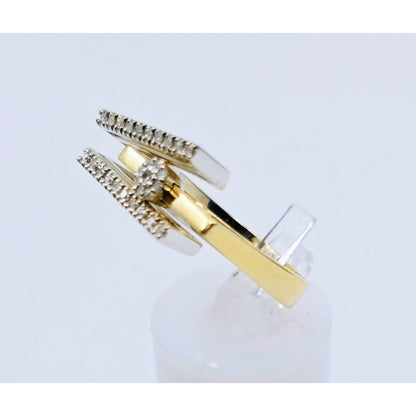 14K Two Tone Gold Ladies Motion Diamond Ring