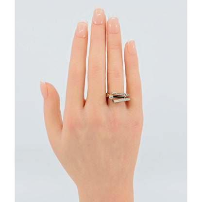 14K Two Tone Gold Ladies Motion Diamond Ring