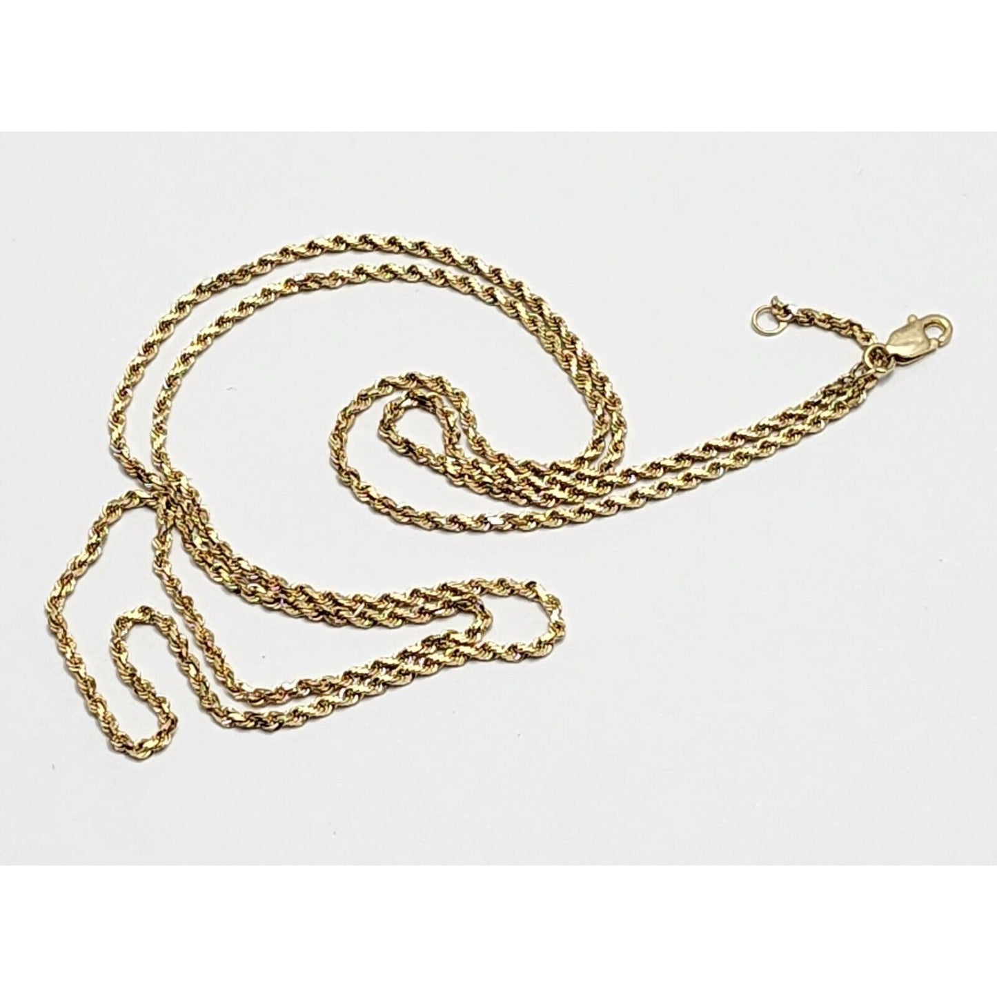 14K Yellow Gold Rope Chain Necklace