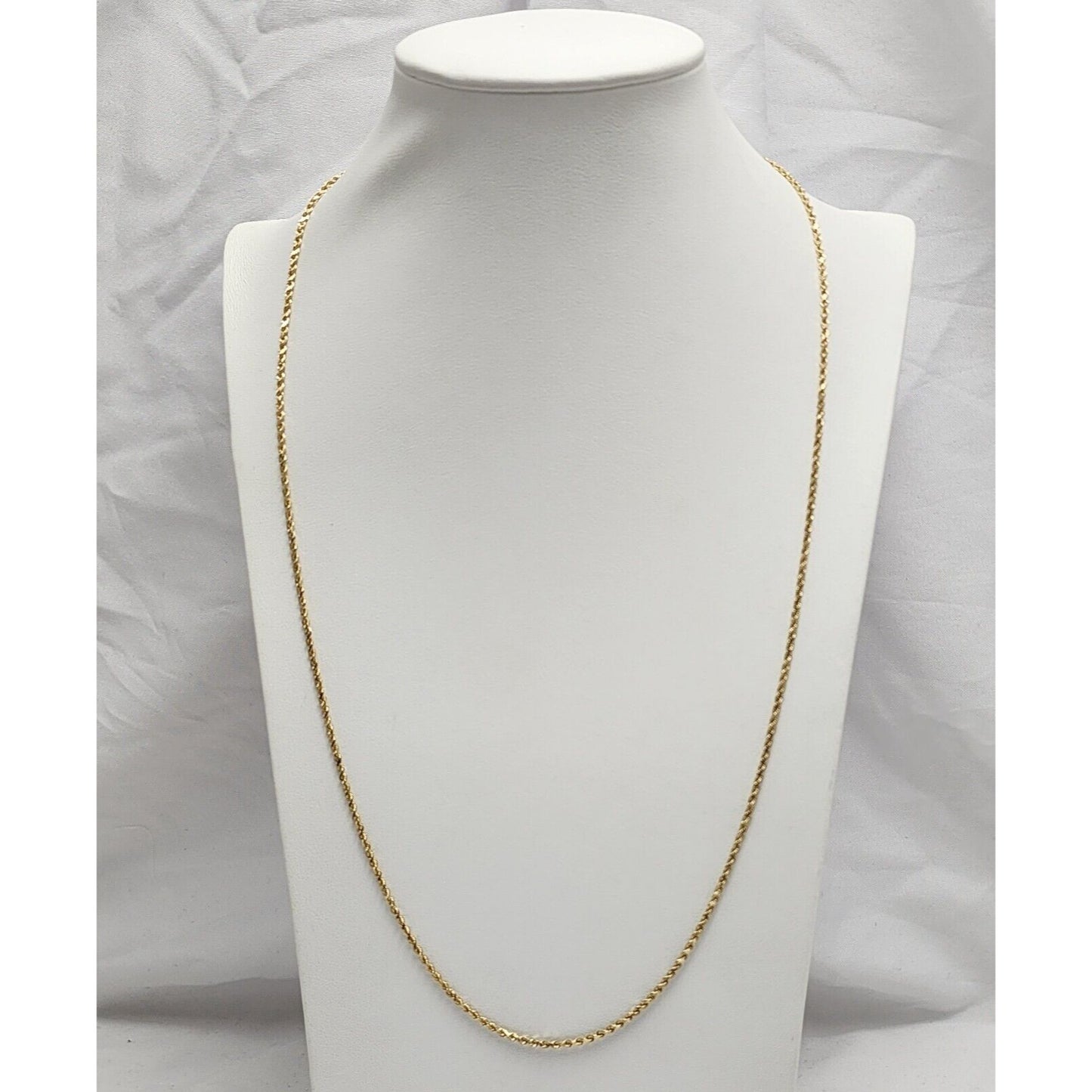 14K Yellow Gold Rope Chain Necklace