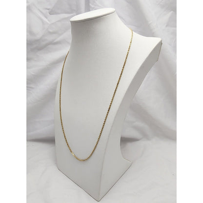 14K Yellow Gold Rope Chain Necklace