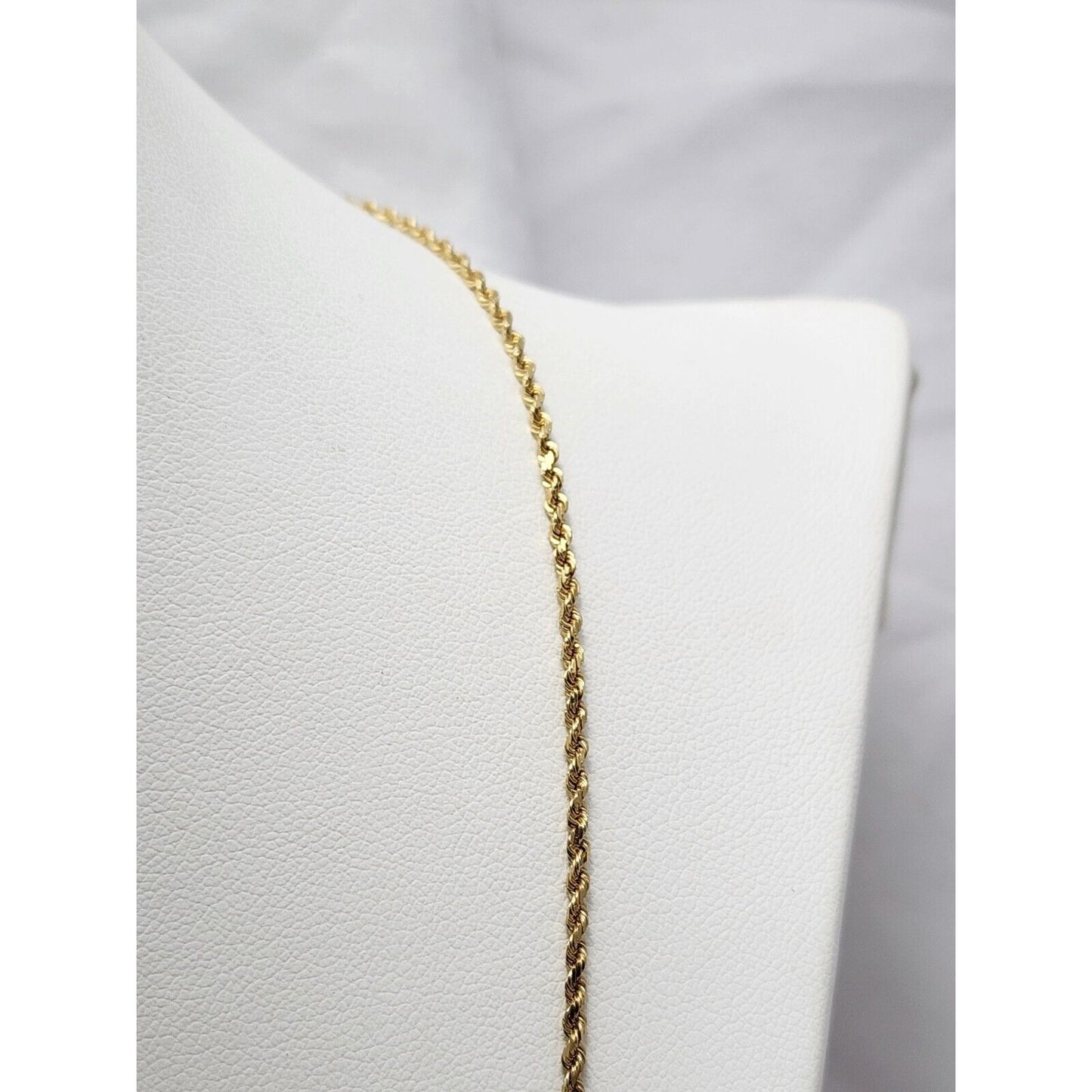 14K Yellow Gold Rope Chain Necklace