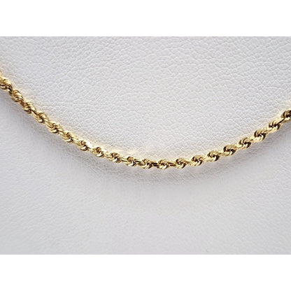 14K Yellow Gold Rope Chain Necklace