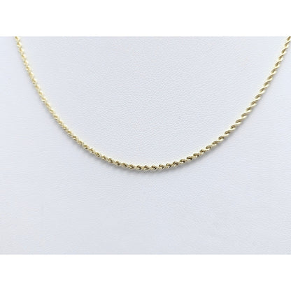 14K Yellow Gold Rope Chain Necklace