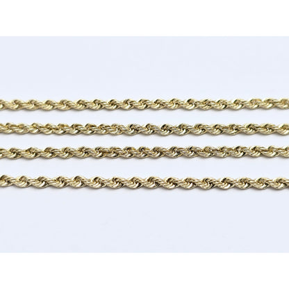 14K Yellow Gold Rope Chain Necklace