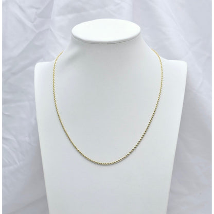 14K Yellow Gold Rope Chain Necklace