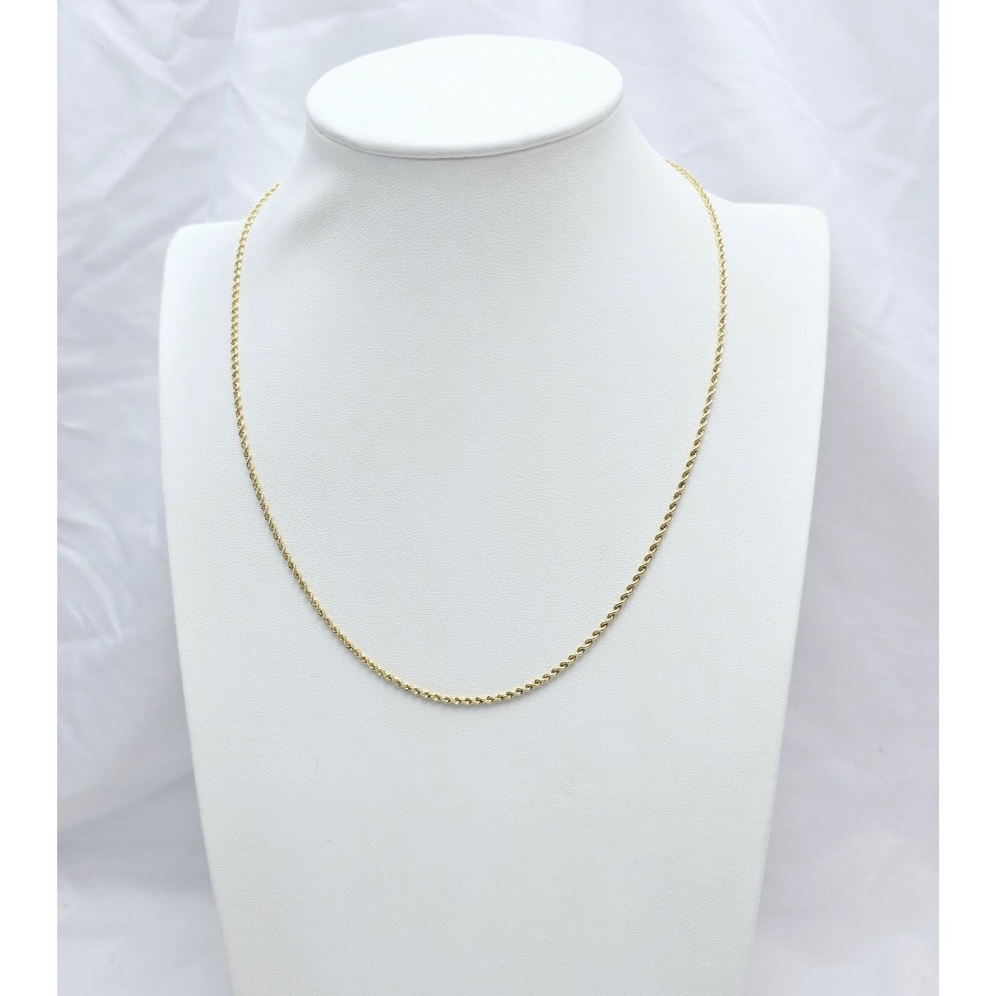 14K Yellow Gold Rope Chain Necklace