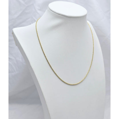 14K Yellow Gold Rope Chain Necklace