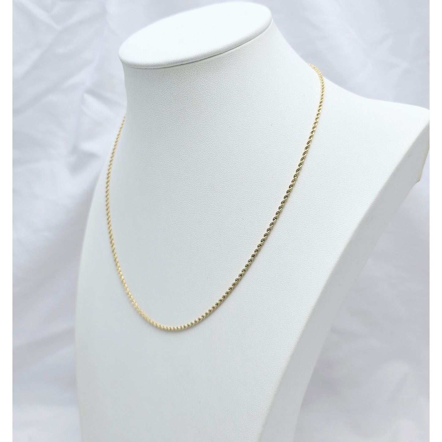 14K Yellow Gold Rope Chain Necklace