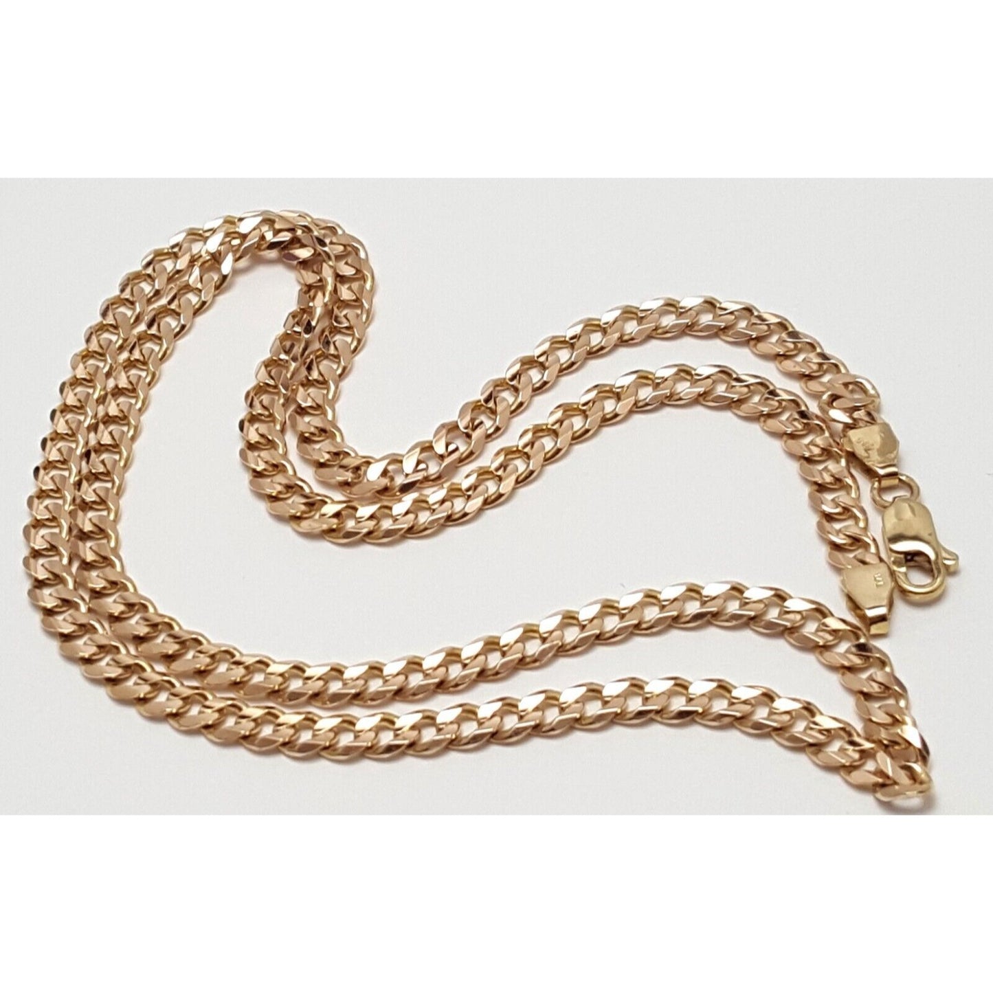 14K Rose Gold Cuban Link Chain Necklace