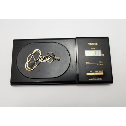 14K Yellow Gold Cobra Link Chain Necklace