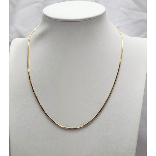 14K Yellow Gold Italy Snake Choker Chain Necklace